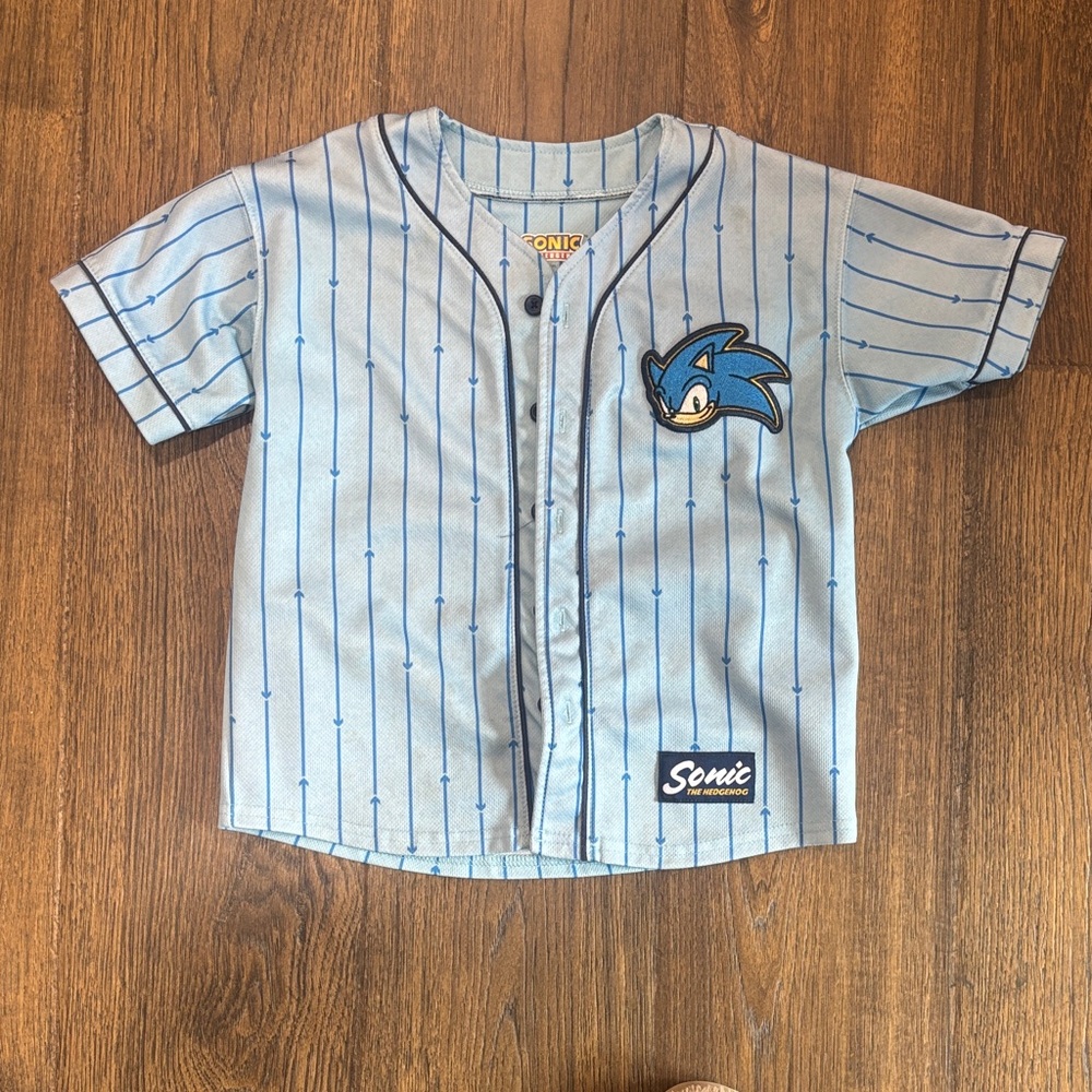 Kids sonic baseball jersey